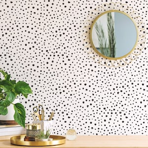 Dalmatian print Peel and Stick wallpaper / Spotted Removable wallpaper / Dotted wallpaper - Self-adhesive or Traditional