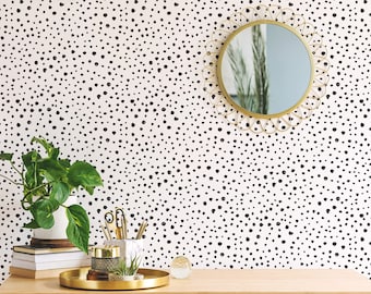 Dalmatian print Peel and Stick wallpaper / Spotted Removable wallpaper / Dotted wallpaper - Self-adhesive or Traditional