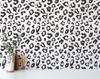 Leopard spot pattern Removable wallpaper / Animal print Peel and Stick wallpaper / Leopard wallpaper - Self-adhesive or Traditional