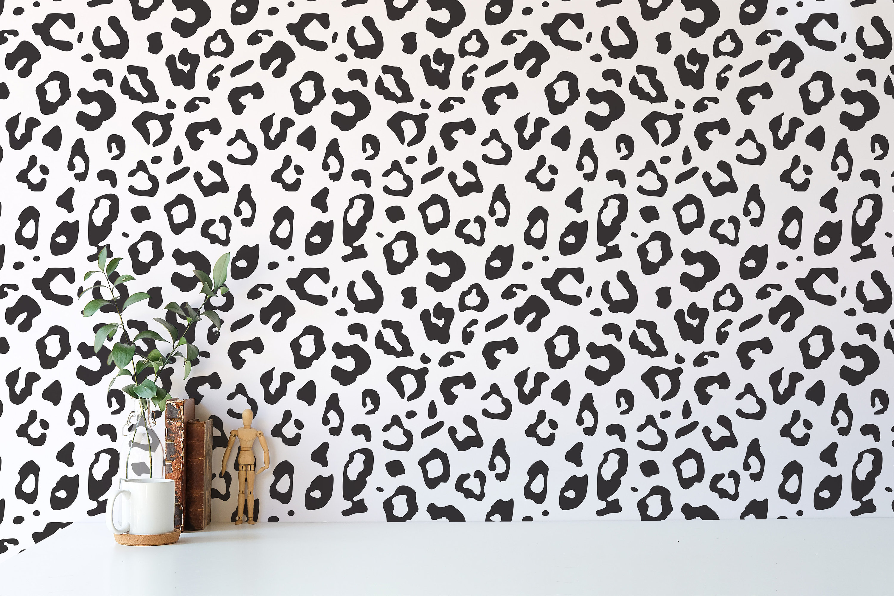 Leopard Spot Pattern Removable Wallpaper / Animal Print Peel photo photo photo