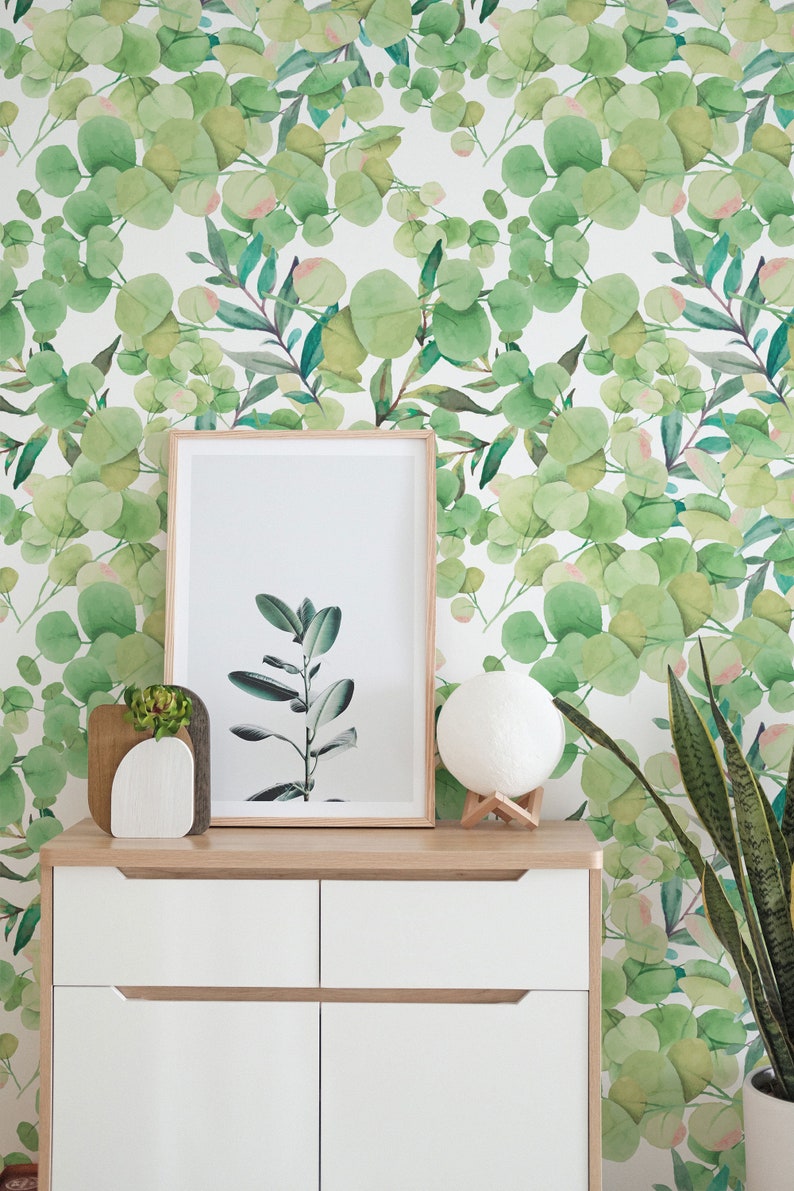 Eucalyptus Removable Wallpaper / Selfadhesive or Traditional Etsy