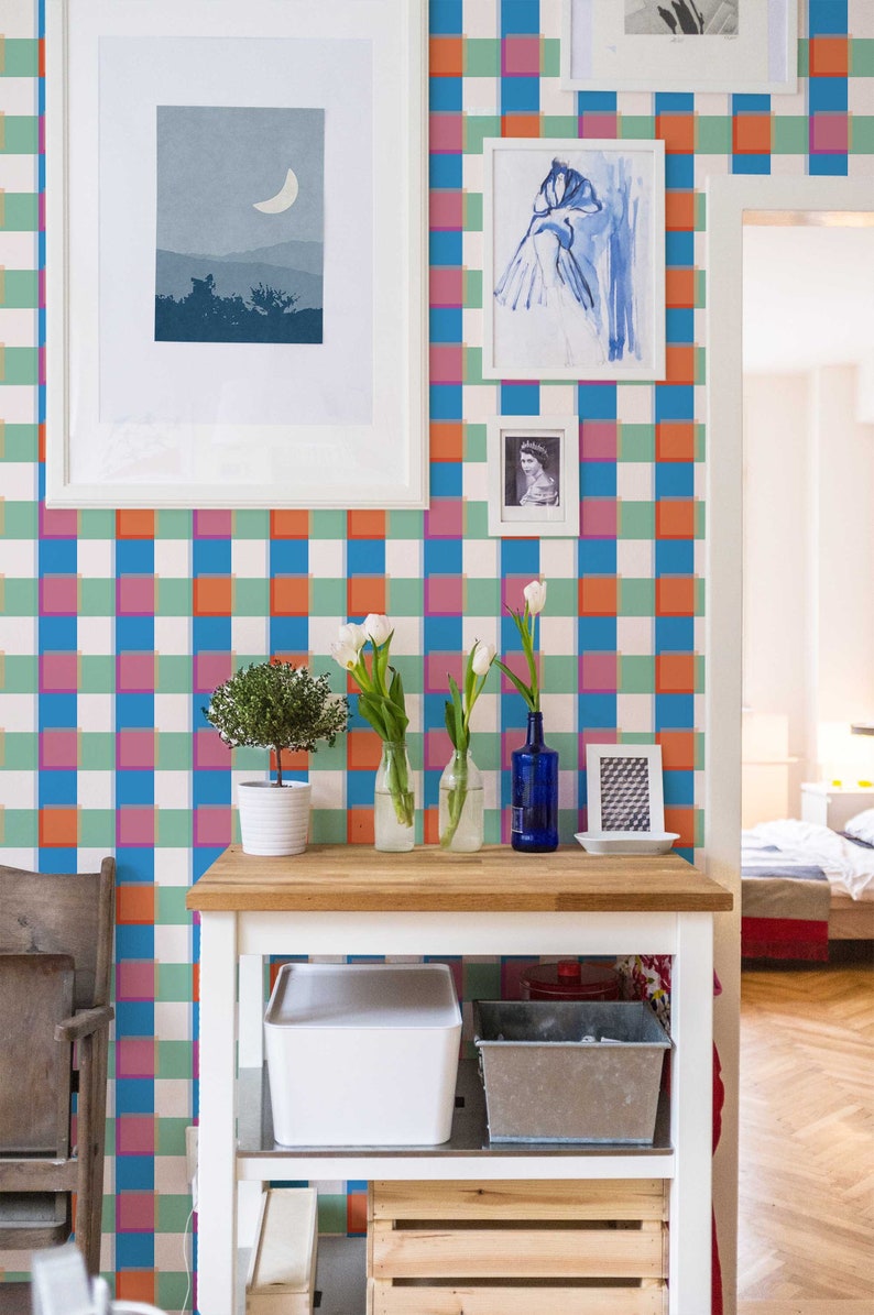 Unpasted Wallpaper - Geometric Farmhouse by Fancy Walls