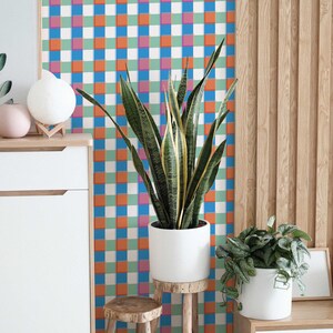 Colorful Geometric Peel and Stick Wallpaper, design by Fancy Walls