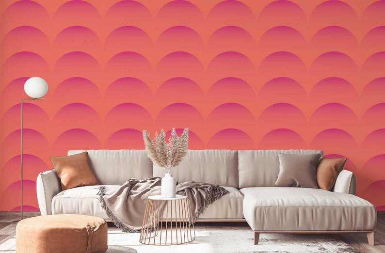 Fancy Walls Pink Geometric Peel and Stick Wallpaper