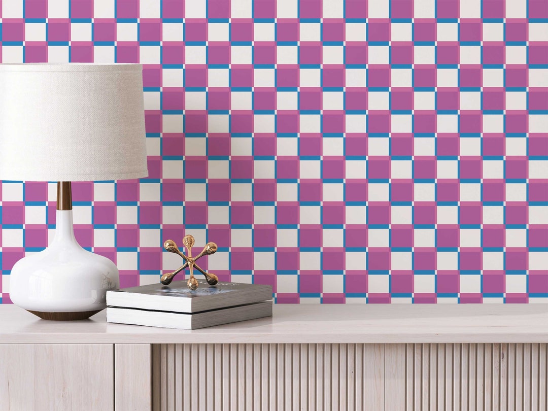 Pink Purple Marble Peel and Stick Wallpaper Pink Wall Mural Self Adhesive Removable Fabric 3D