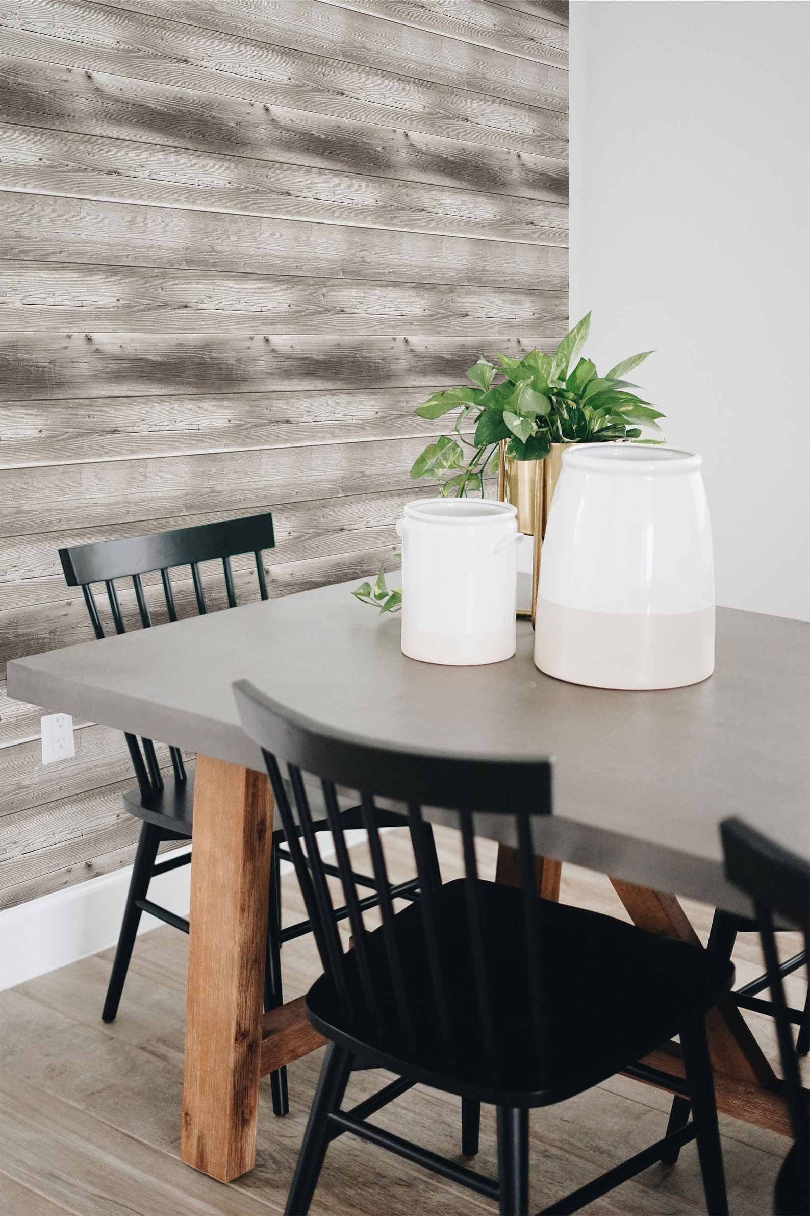 Gray shiplap removable wallpaper / selfadhesive wallpaper Etsy