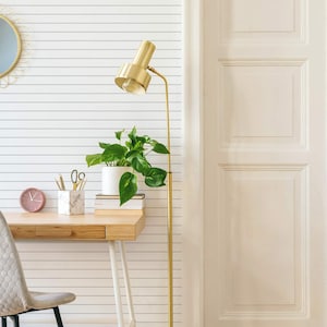 Striped Peel and Stick wallpaper / Minimalist Removable wallpaper / Gray and white wallpaper - Self-adhesive or Traditional