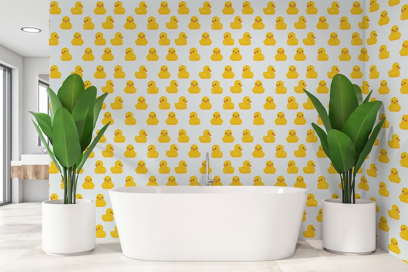 Fancy Walls Yellow Duck Peel and Stick Wallpaper