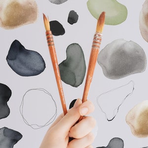 Multicolor Terrazzo Peel and Stick wallpaper / Watercolor Removable wallpaper / Multicolor wallpaper - Self-adhesive or Traditional