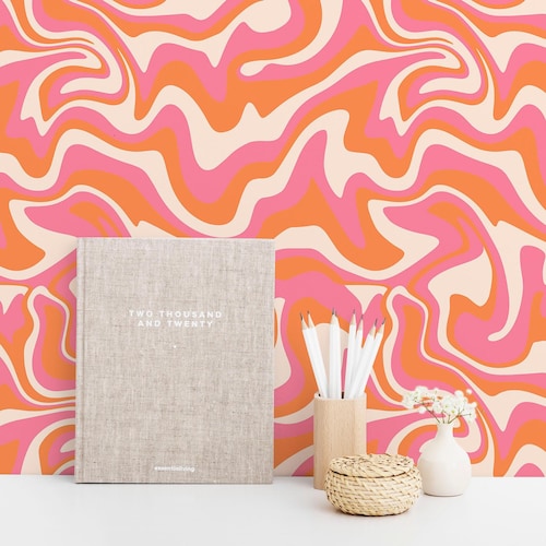 Spoonflower Peel & Stick Removable Wallpaper - Ochre Rust Orange Copper Mustard Print, 24" X 108" Self-Adhesive Roll - View #12