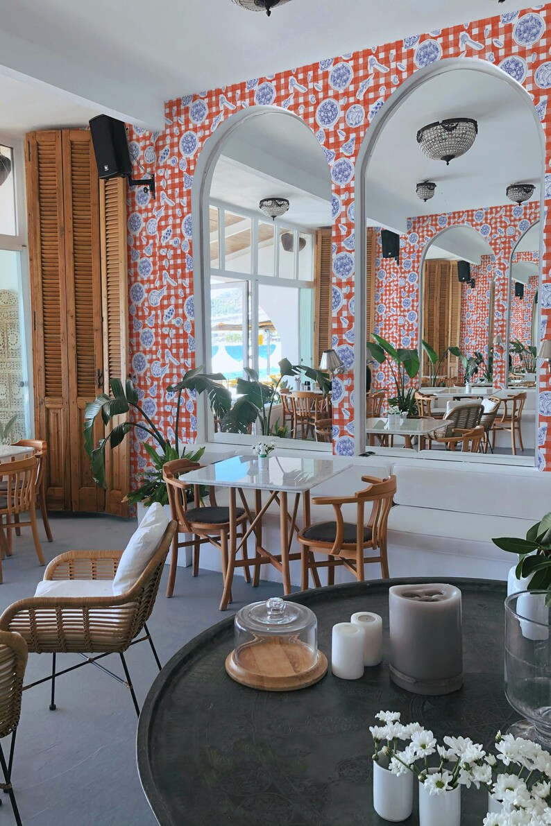 Buy Eclectic Plaid Wallpaper Peel and Stick Wallpaper or Non Pasted