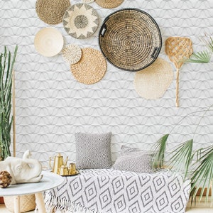 Geometric Peel and Stick wallpaper / Monochrome Removable wallpaper / Abstract Geometric wallpaper - Self-adhesive or Traditional