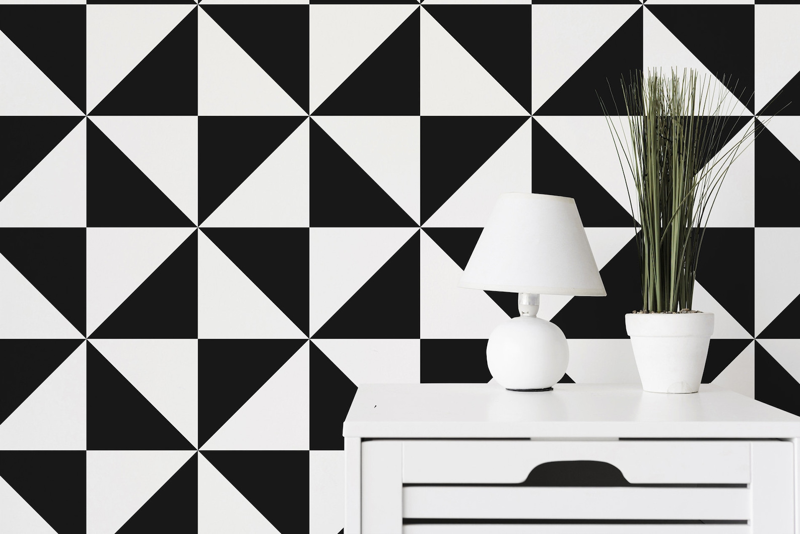 Triangle Peel and Stick Wallpaper / Geometric Removable Etsy