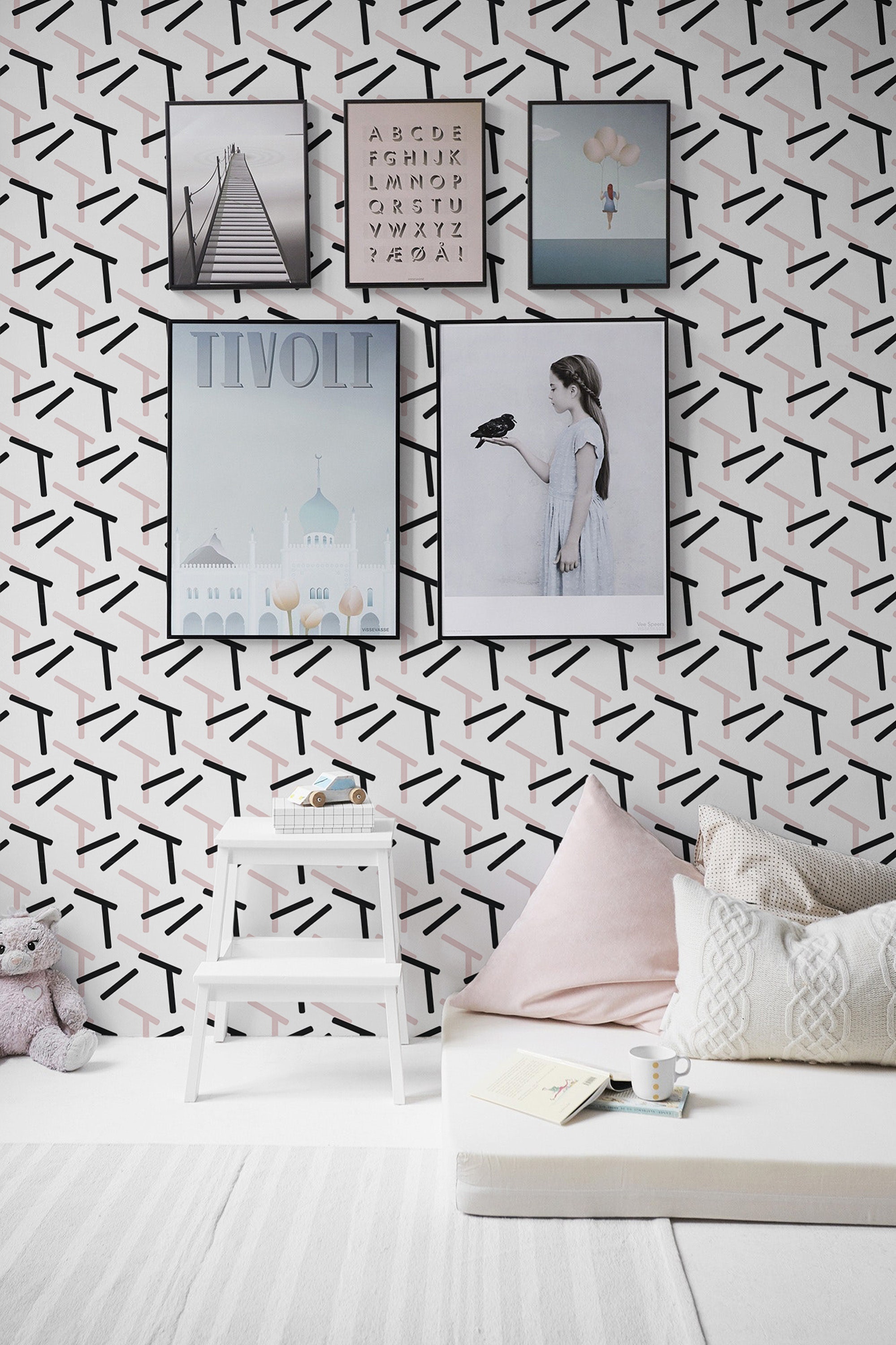 Geometric Peel and Stick Wallpaper / Abstract Removable | Etsy