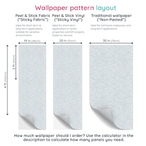 Seamless Waves Peel and Stick Wallpaper / Wave Pattern Self-adhesive or ...