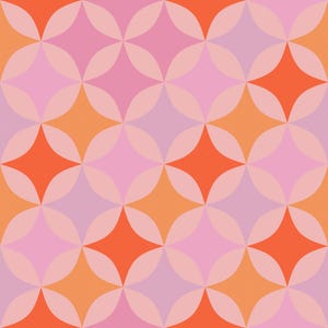 Pink Vintage Retro wallpaper - Peel and Stick Wallpaper or Non Pasted Wallpaper / Geometric Removable wallpaper / Pink wallpaper image 2