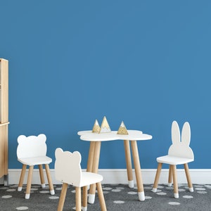 Bright blue Peel and Stick wallpaper / Solid blue Removable wallpaper / Plain blue wallpaper - Self-adhesive or Traditional