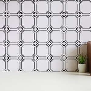 Tile Peel and Stick wallpaper / Mosaic Removable wallpaper / Faux Tile wallpaper - Self-adhesive or Traditional
