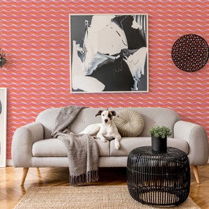 Fancy Walls Pink Geometric Peel and Stick Wallpaper