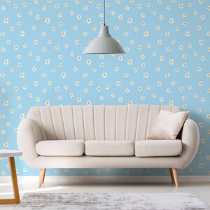 Fancy Walls Blue Floral Peel and Stick Wallpaper