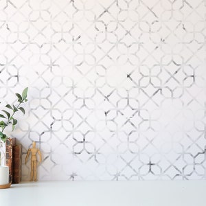 Moroccan Marble Removable wallpaper / Self-adhesive or Traditional wallpaper with Marble pattern / Moroccan Peel and Stick wallpaper