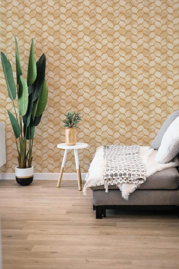 Honeycomb Peel and Stick Wallpaper / Hexagon Removable - Etsy Australia