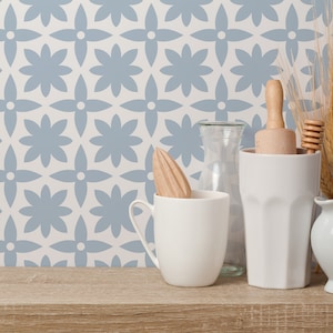 Moroccan design Removable wallpaper / Tile Peel and Stick wallpaper / Moroccan wallpaper - Self-adhesive or Traditional