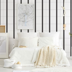 Plaid Peel and Stick wallpaper / Stripe Removable wallpaper / Minimalistic wallpaper - Self-adhesive or Traditional