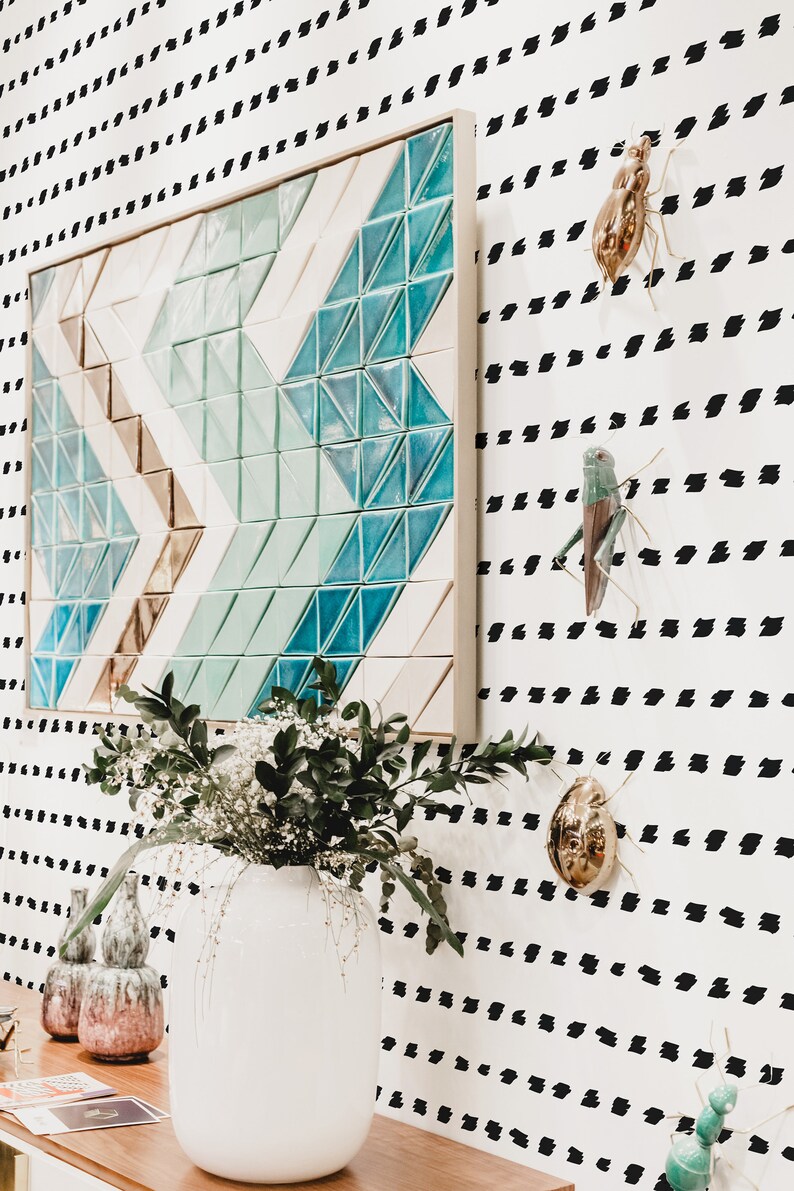 Brush Stroke Peel and Stick Wallpaper / Brush Stroke Stick and Etsy