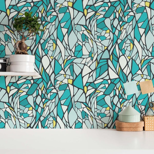 Teal Wallpaper Etsy