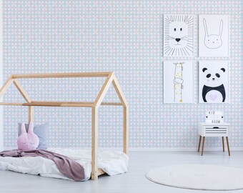 Pastel Quarter Circle Wallpaper: Modern Geometric Pattern (Peel and Stick or Non Pasted, Custom Sizes)