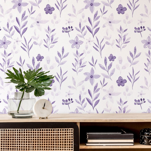 Removable Wallpaper Purple - Etsy