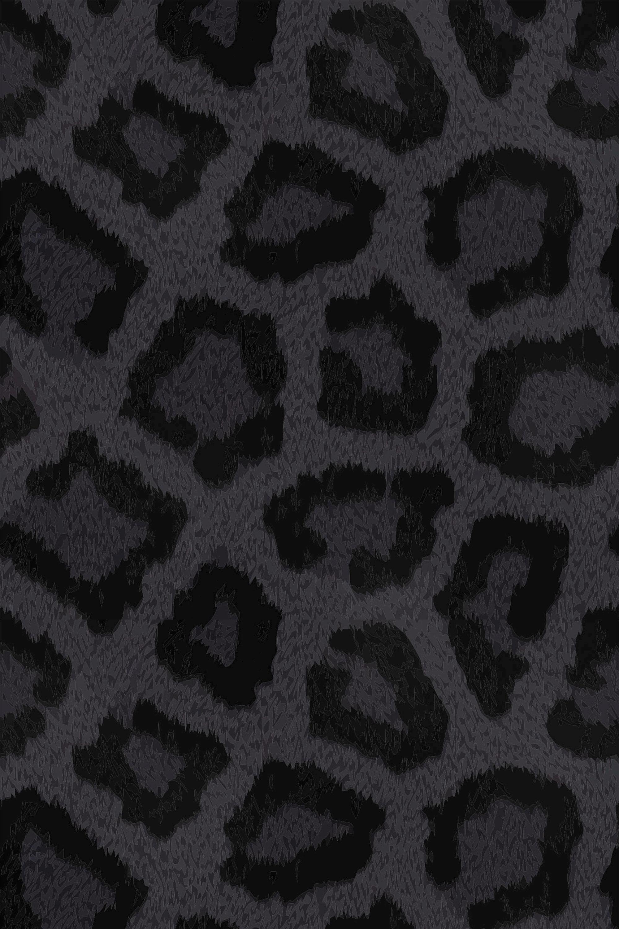 Black Leopard Pattern Peel and Stick Wallpaper / Animal Print Removable ...