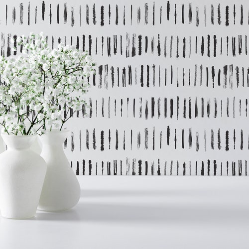 Brush Strokes Peel and Stick Wallpaper / Brush Stroke Raindrop Etsy