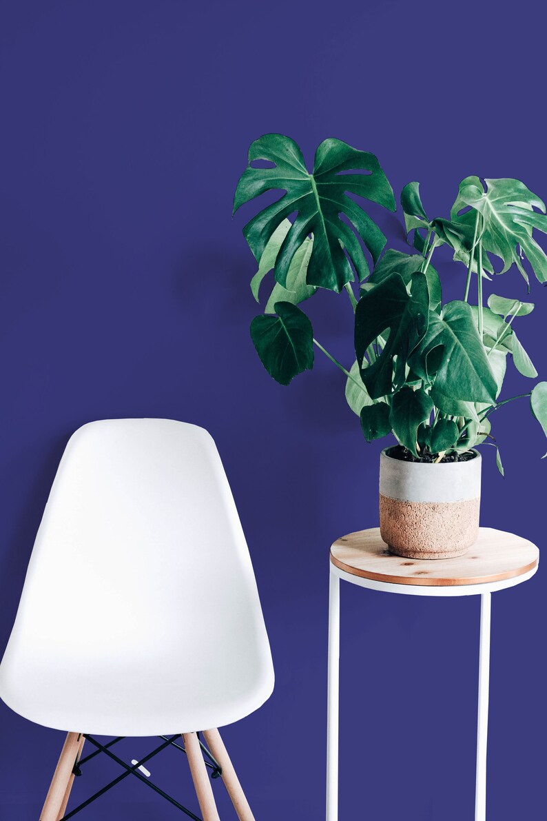 Navy Blue Peel and Stick Wallpaper / Solid Navy Blue Removable Etsy