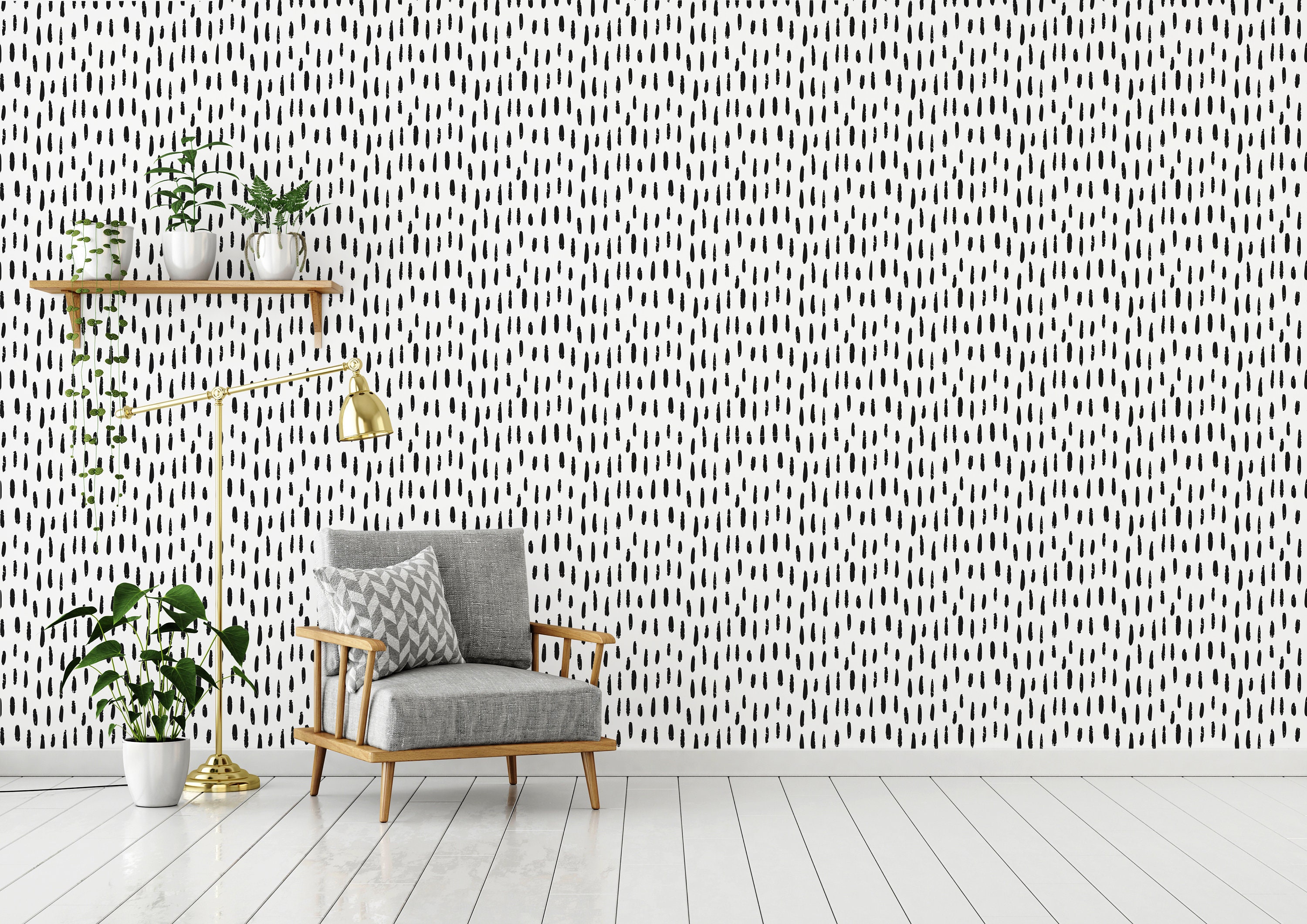 Brush Strokes Peel and Stick Wallpaper / Minimalist Removable - Etsy