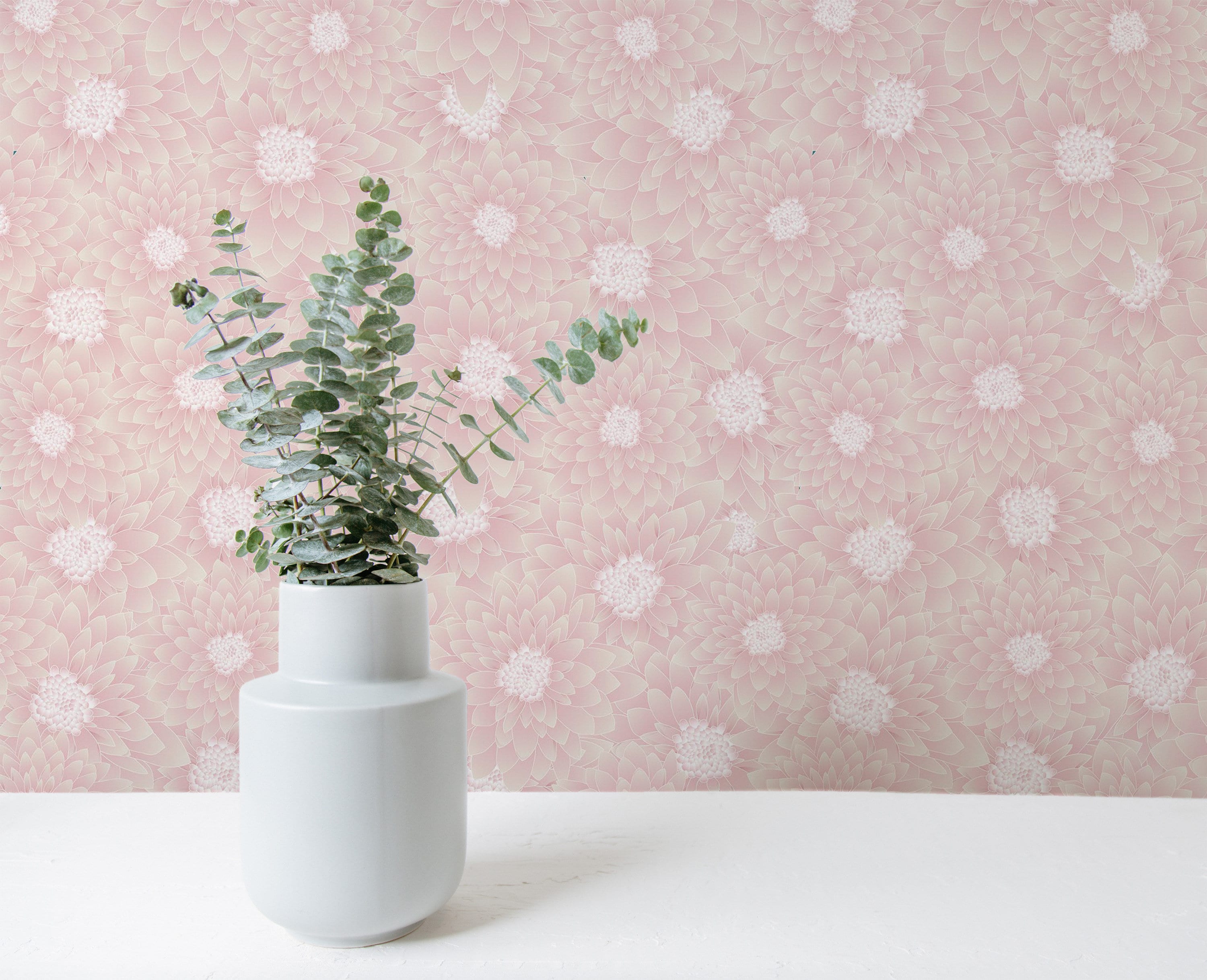 Papier Peint beige Chrysanthemum