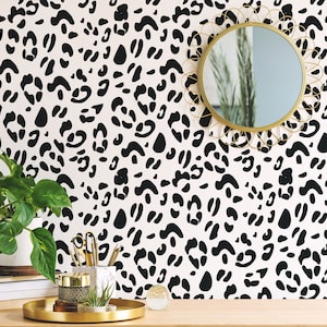 Cheetah peel and stick wallpaper / Print removable wallpaper /  wallpaper - Self-adhesive or Traditional