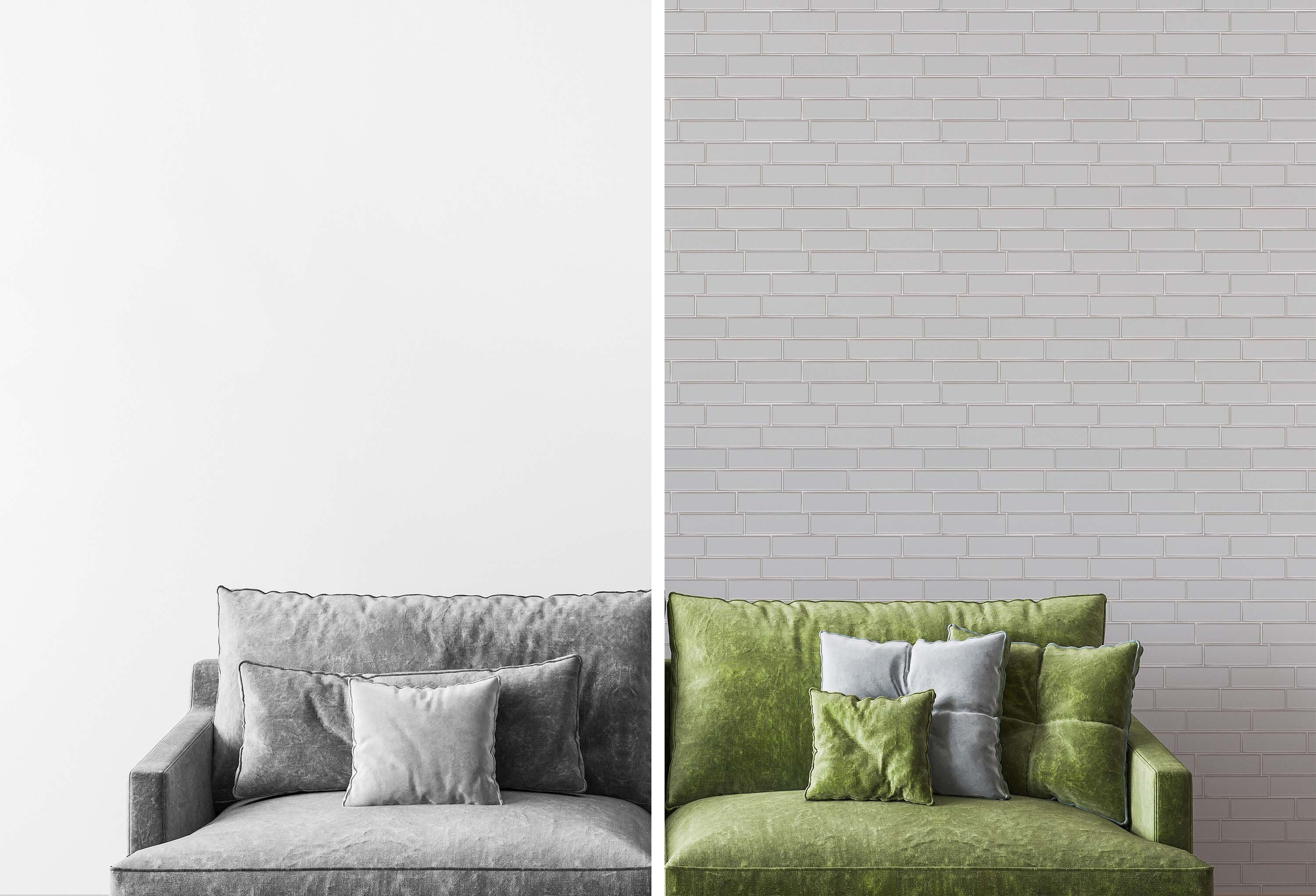 White Brick Wallpaper / White Brick Removable Wallpaper / Faux Etsy