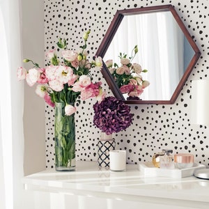 Scattered Polka dot Peel and Stick wallpaper / Dot Removable wallpaper / Polka dot wallpaper - Self-adhesive or Traditional