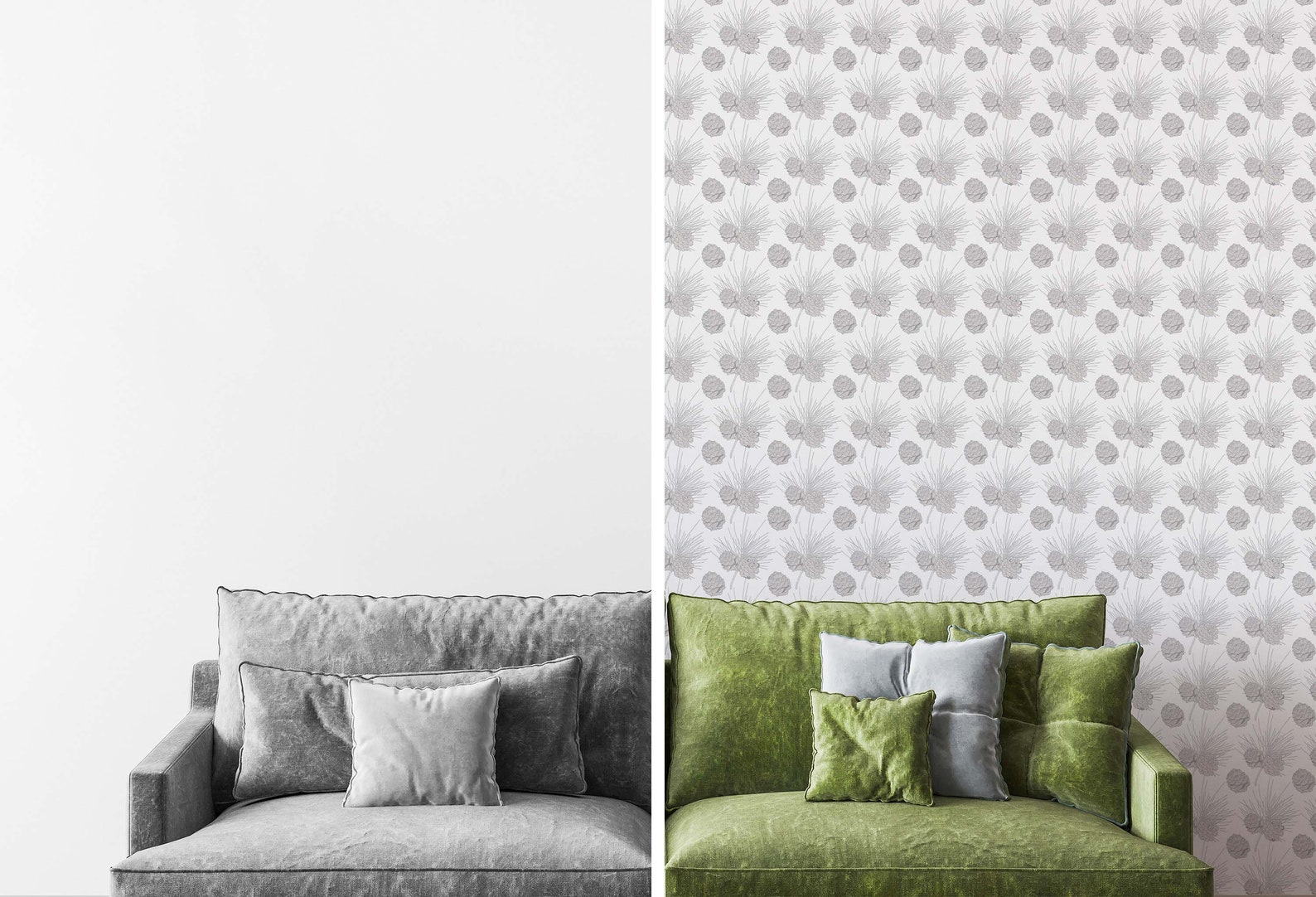 Pine Cone Peel and Stick Wallpaper / Tree Removable Wallpaper - Etsy