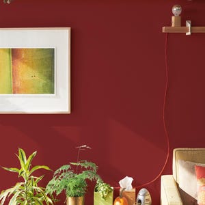 Carta da parati tinta unita color bordeaux / Tessuto o vinile rimovibile, non incollato, con effetto estetico, staccabile e attaccabile / Dimensioni personalizzate