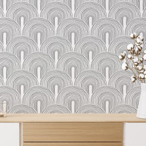 Boho Arch Peel and Stick wallpaper / Art Deco Removable wallpaper / Boho wallpaper - Self-adhesive or Traditional
