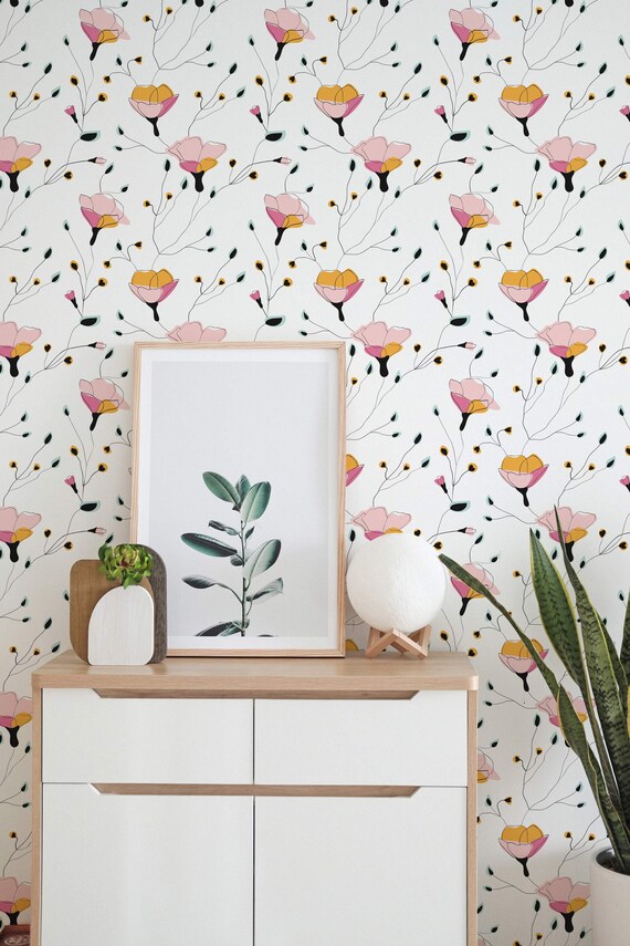 Roommates Sticks Magnolia Home Wallpaper Cream  Target