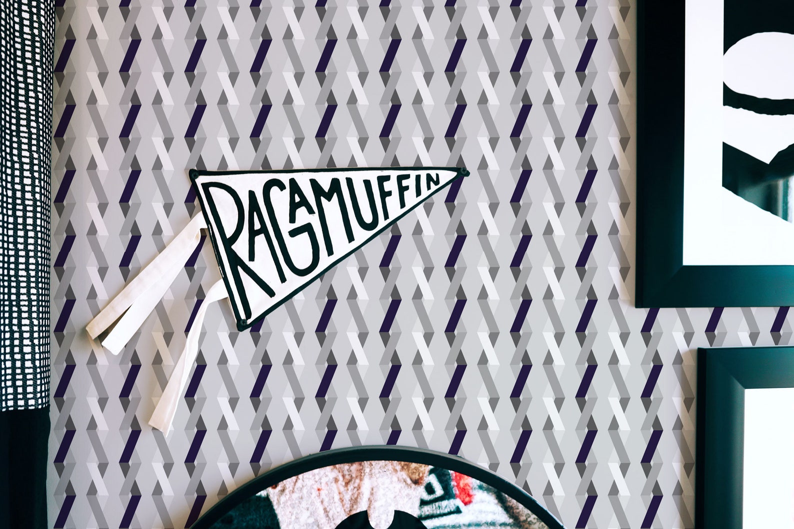 Zigzag peel and stick wallpaper / zigzag removable wallpaper Etsy