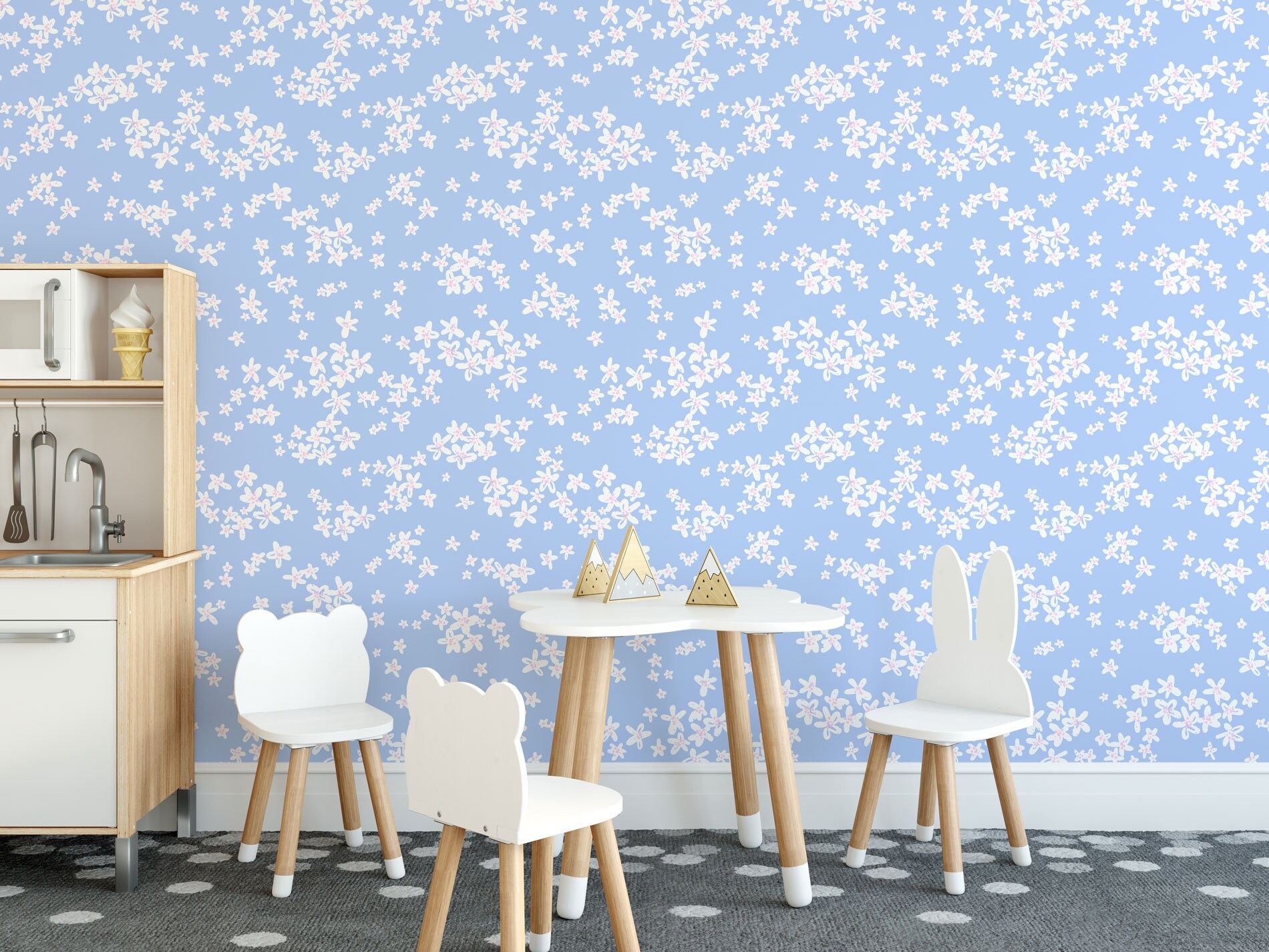 Daisy Peel and Stick Wallpaper / Floral Removable Wallpaper / - Etsy