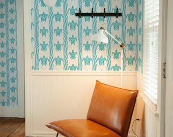 Maori Turtle Spirit Wallpaper: Maori Turtle Spirit Pattern (Non-Pasted, Pre-Pasted, Peel and Stick, Custom Sizes)