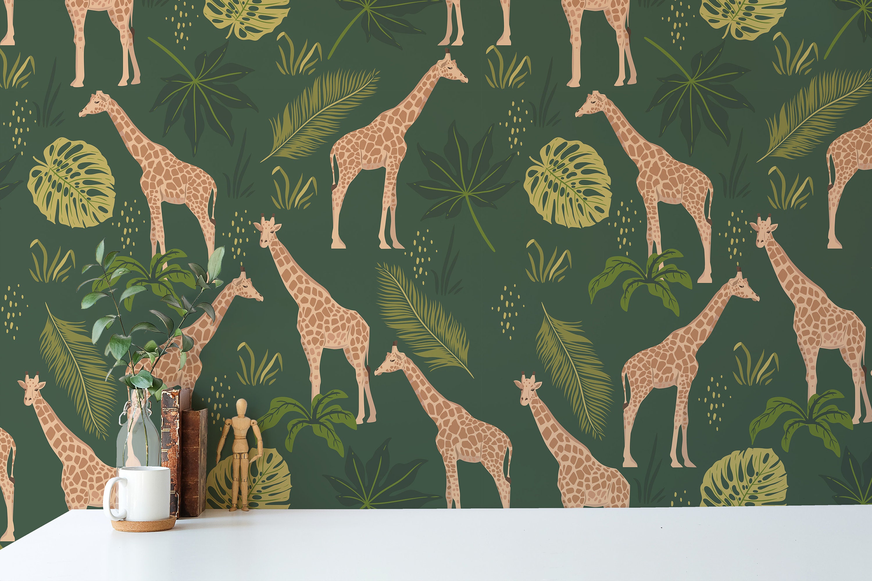 Best Wallpapers Giraffe Print Giraffe Wallpaper Etsy UK
