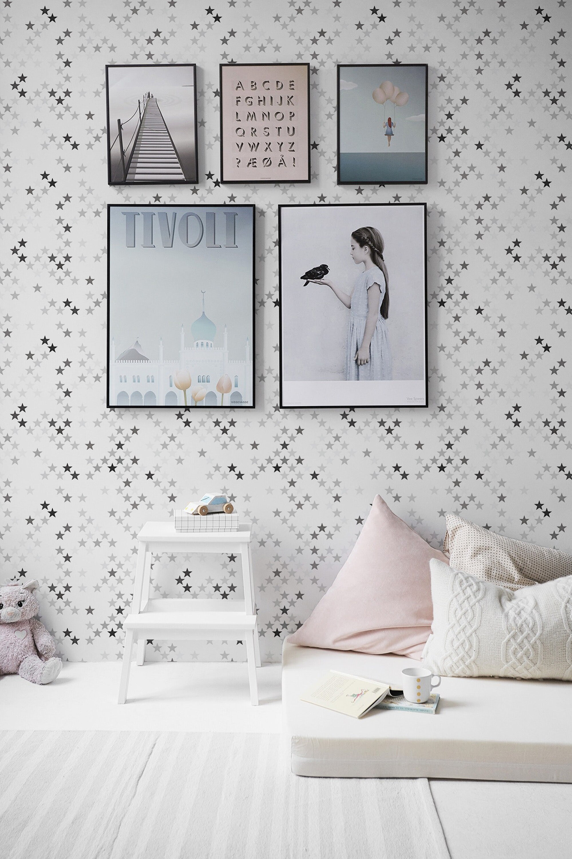 Star Peel and Stick Wallpaper / Celestial Removable Wallpaper | Etsy