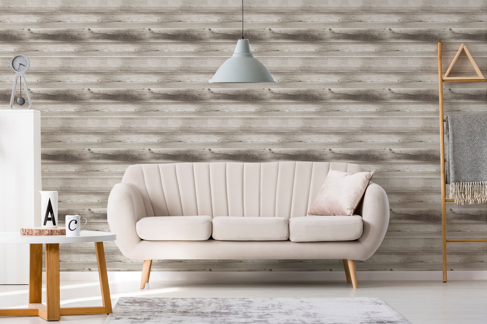 Gray shiplap removable wallpaper / selfadhesive wallpaper Etsy